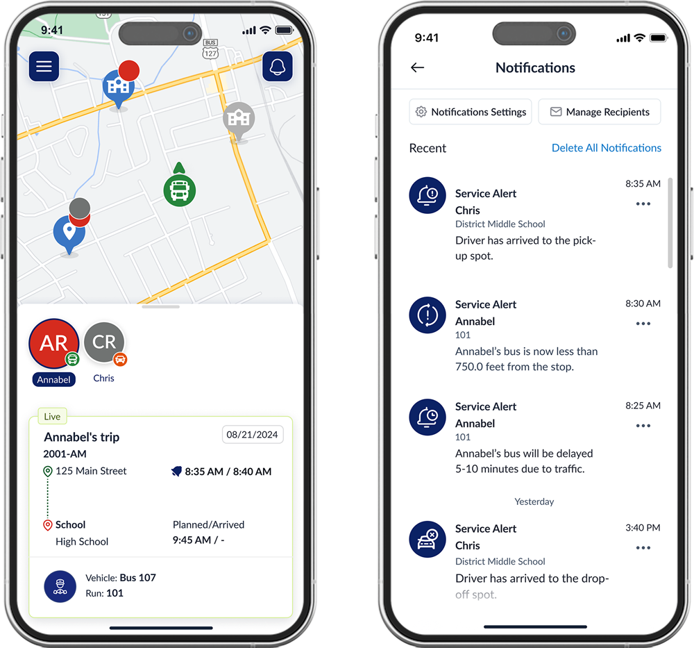 FirstView bus tracking app