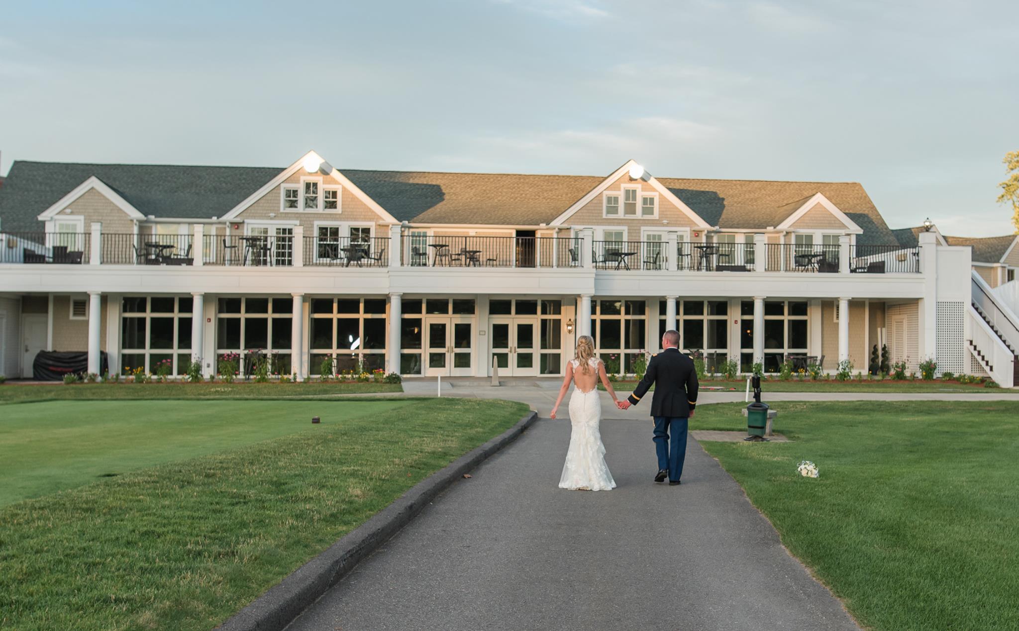 Manchester, NH wedding venue with bride and groom