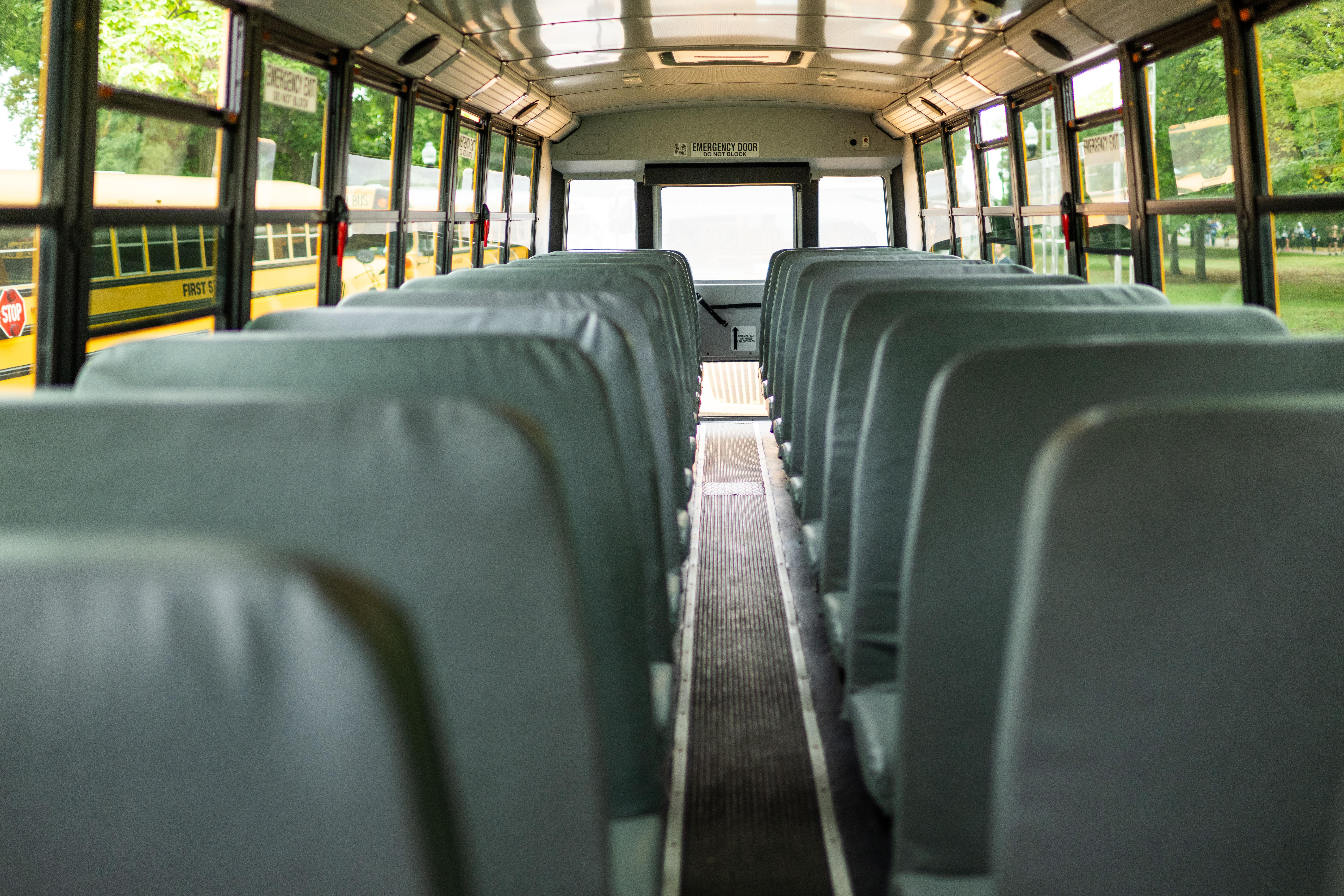 view inside school bus