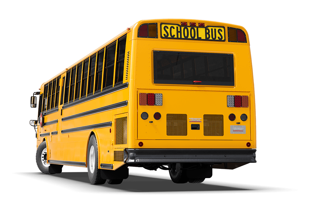 Rear view of Transit bus