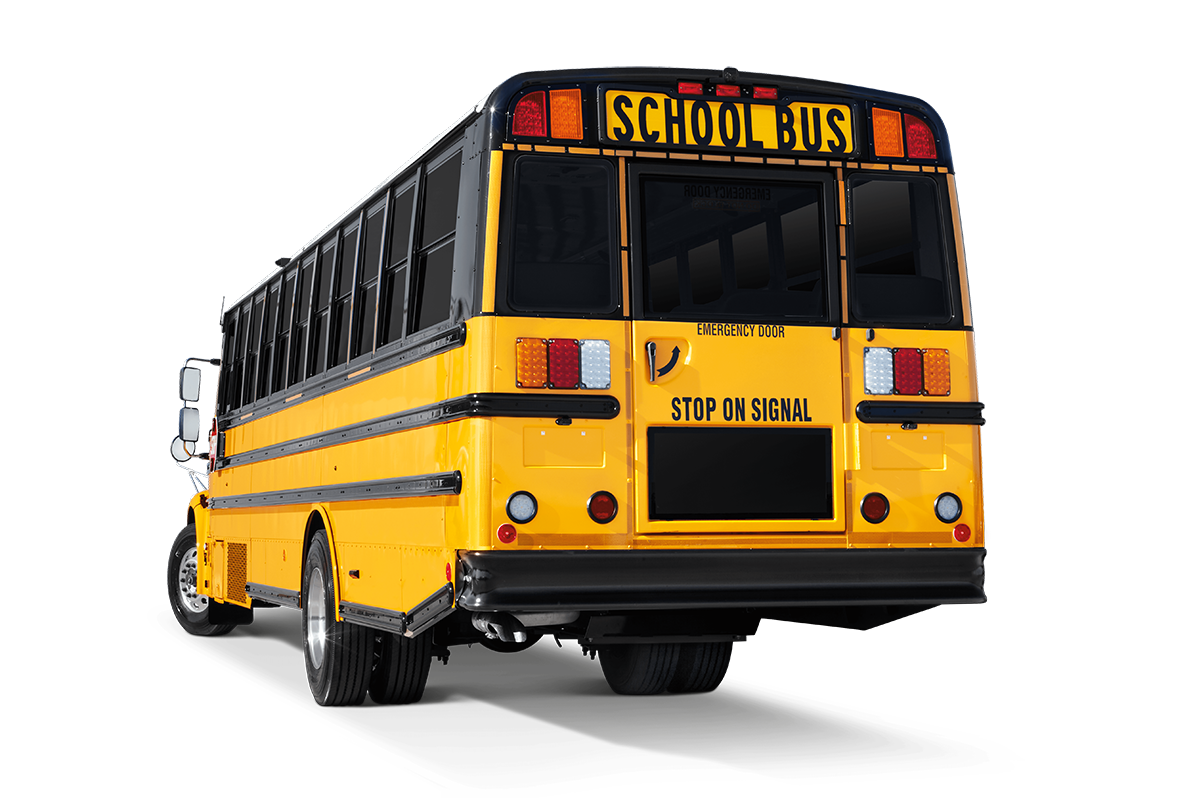 full size school bus back