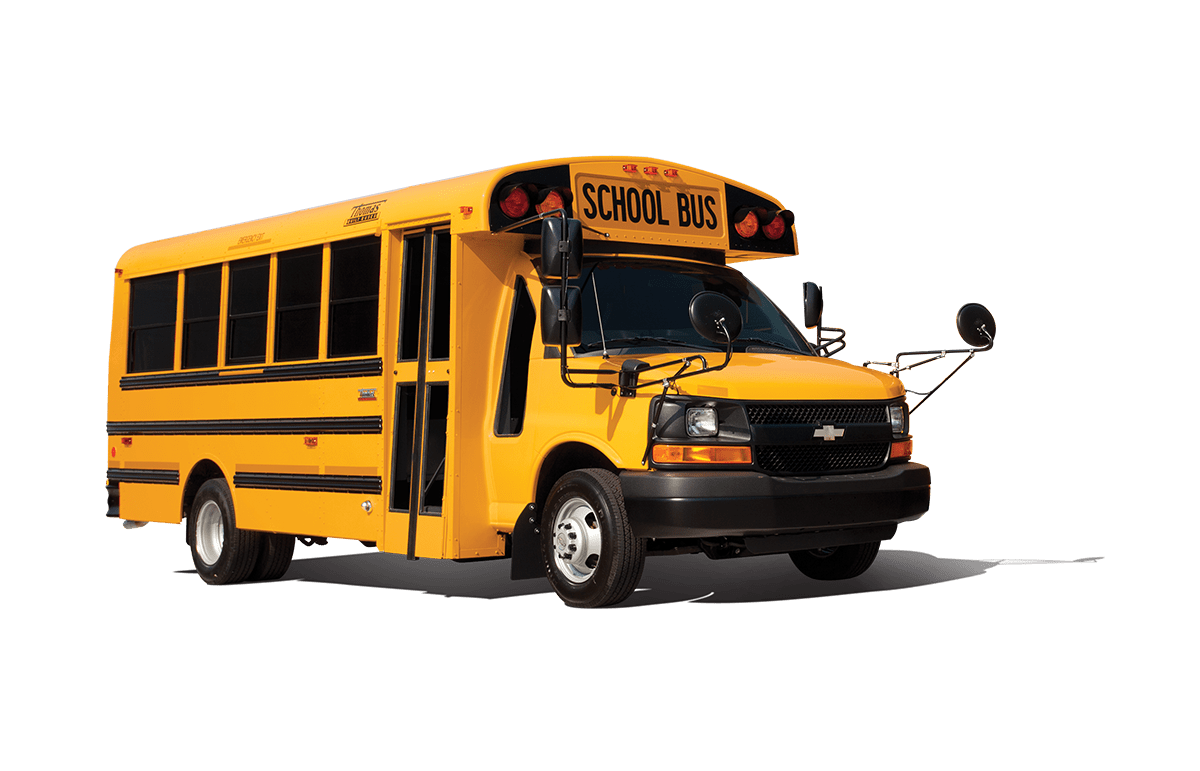 mini bus door and front side